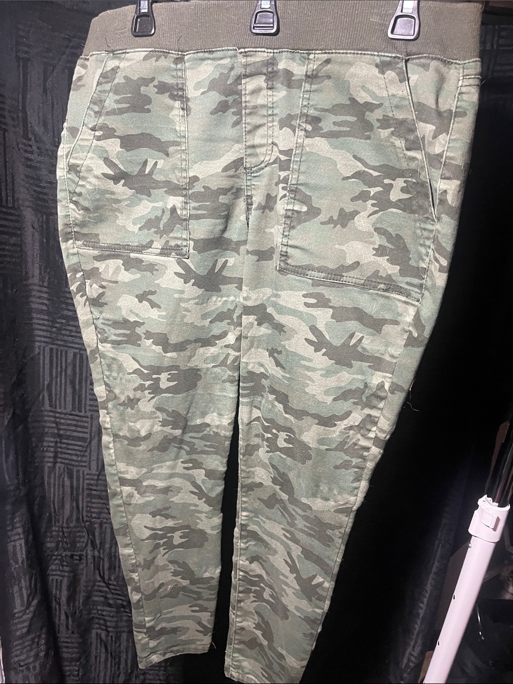 No Boundaries Olive Green Camo Skinny Pants